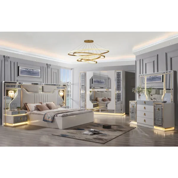 High Quality Light Luxury Modern Simple Leather Bed Bedroom Furniture Double 1.8m King Size Bed
